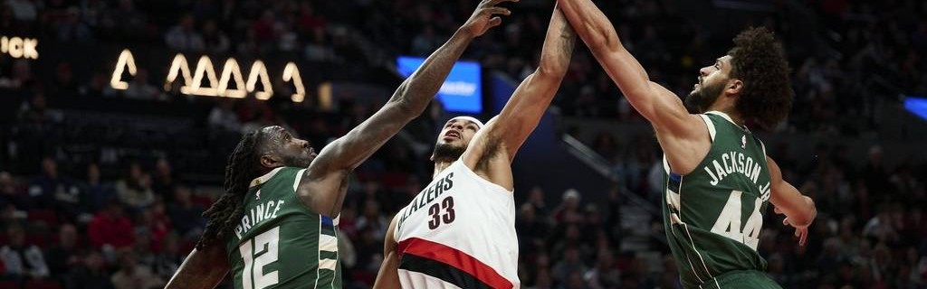 阿夫迪亚18+7克林根14+15 罗林斯36分开拓者击败雄鹿